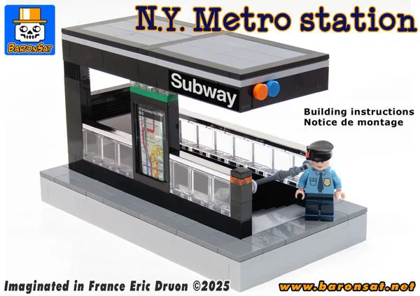 NYC Subway Station Exit Parkway lego moc building instructions